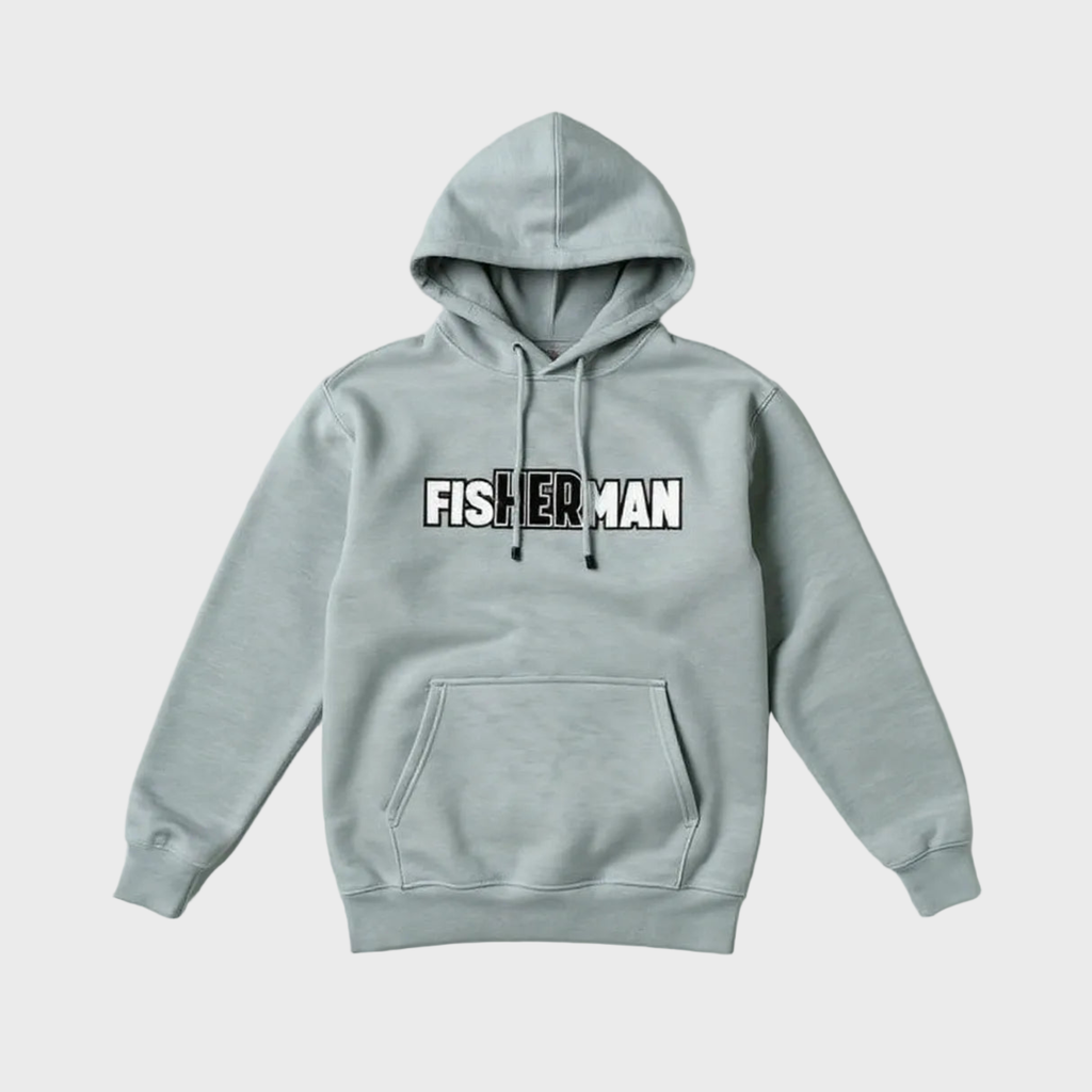 Grey FisHERman Hoodie