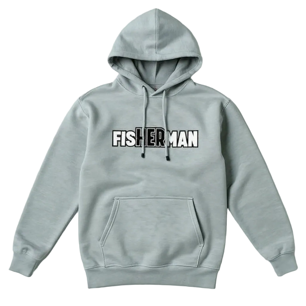 Grey FisHERman Hoodie